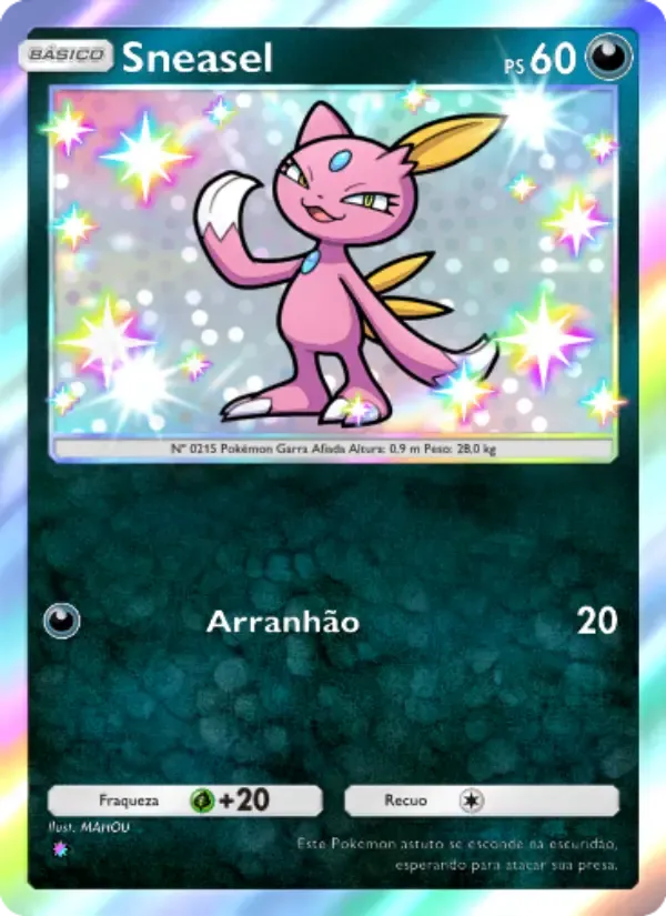 Sneasel card in Portuguese