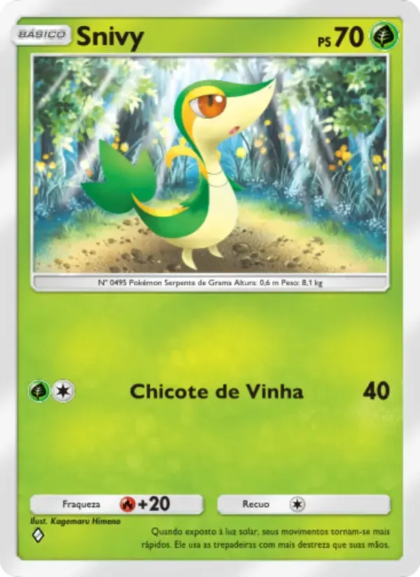 Snivy card in Portuguese