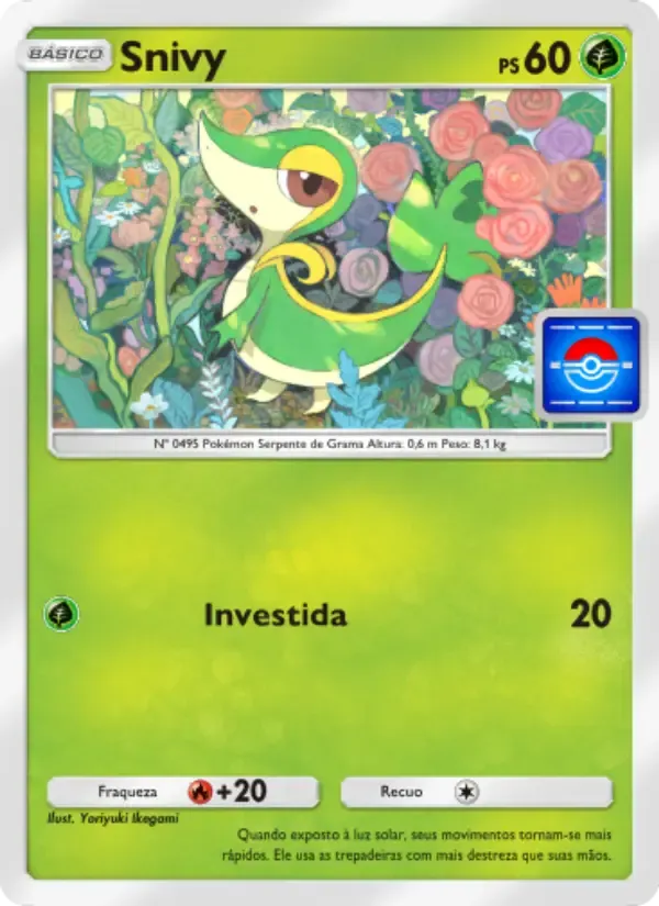 Snivy card in Portuguese