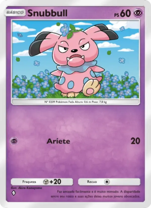 Snubbull card in Portuguese