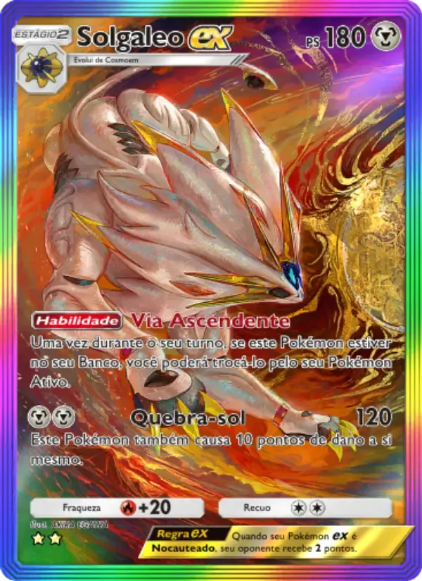 Solgaleo ex card in Portuguese