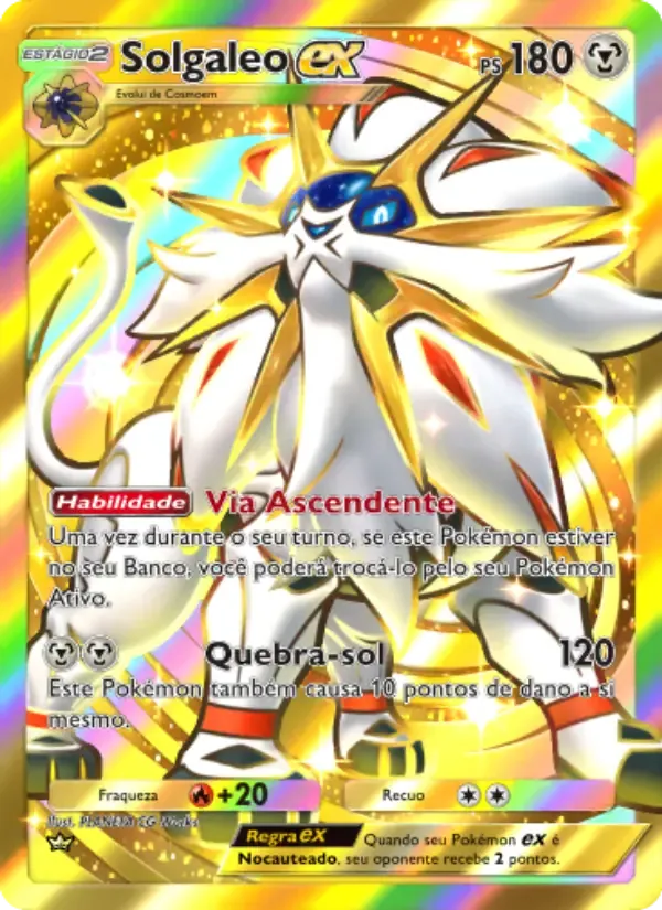 Solgaleo ex card in Portuguese