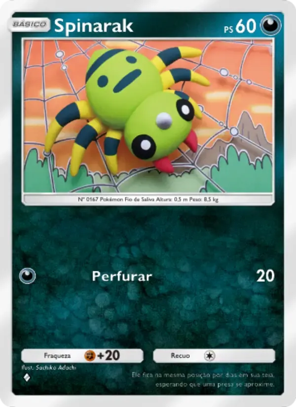 Spinarak card in Portuguese