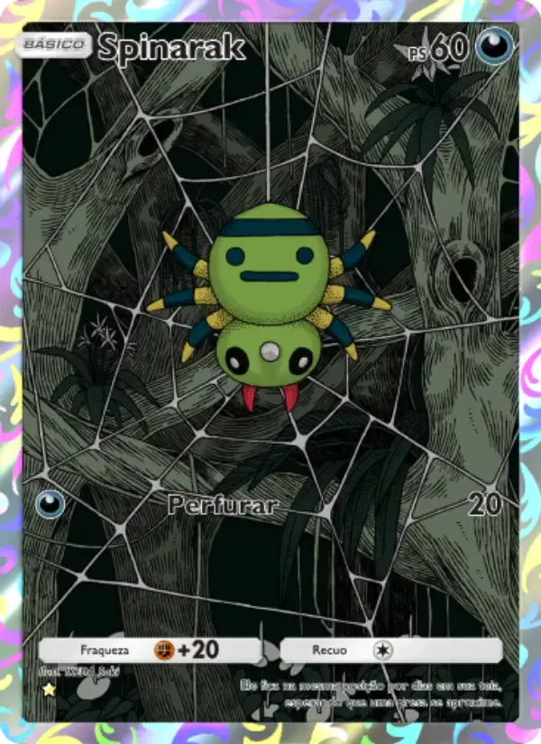 Spinarak card in Portuguese