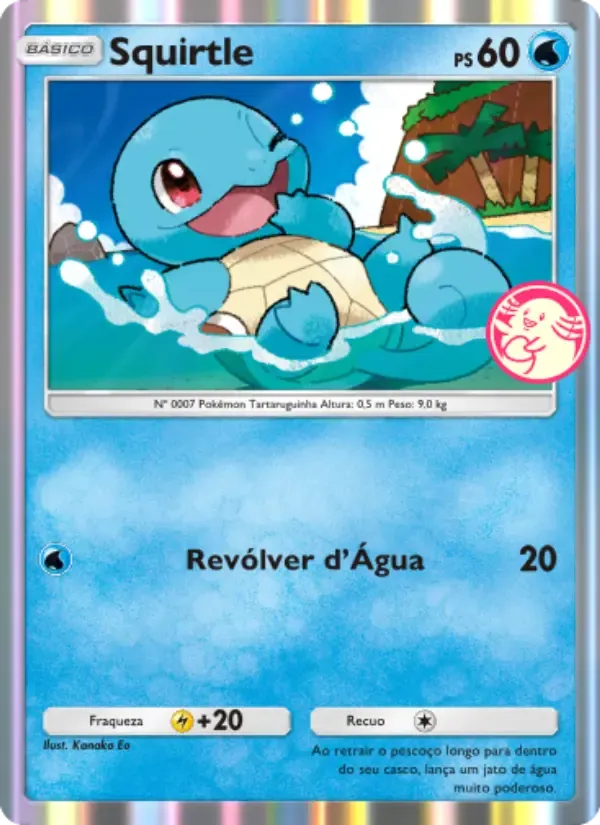 Squirtle card in Portuguese