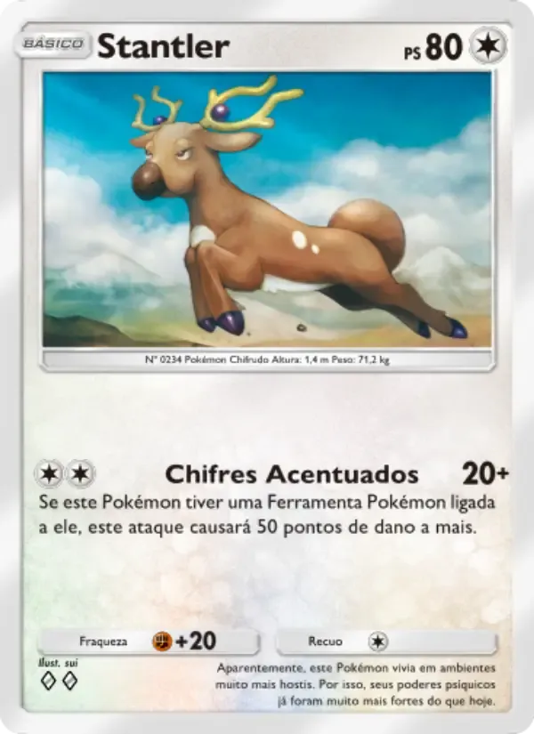 Stantler card in Portuguese