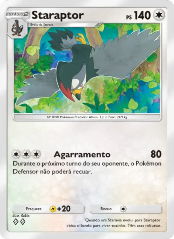 Staraptor card in Portuguese