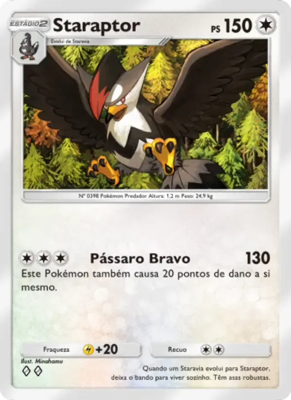 Staraptor card in Portuguese