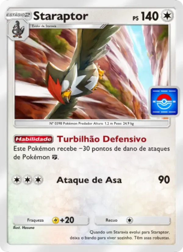 Staraptor card in Portuguese