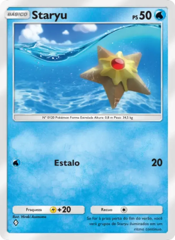 Staryu card in Portuguese