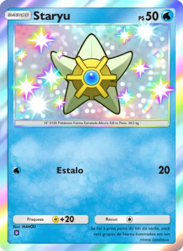 Staryu card in Portuguese