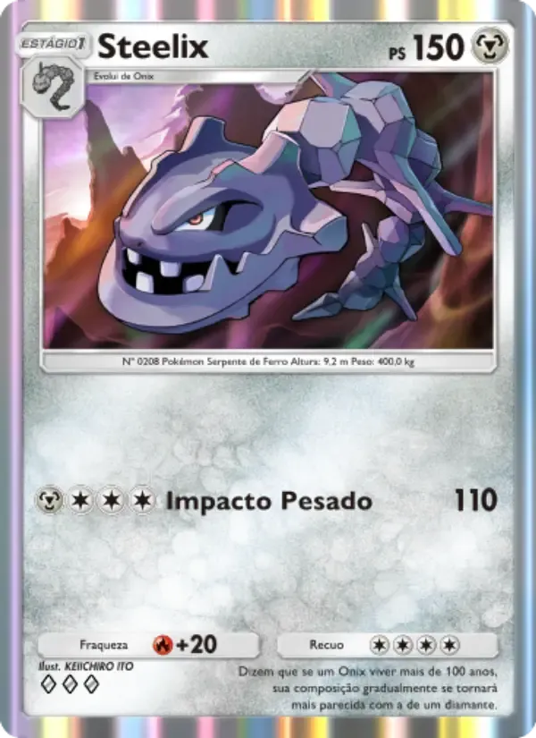 Steelix card in Portuguese