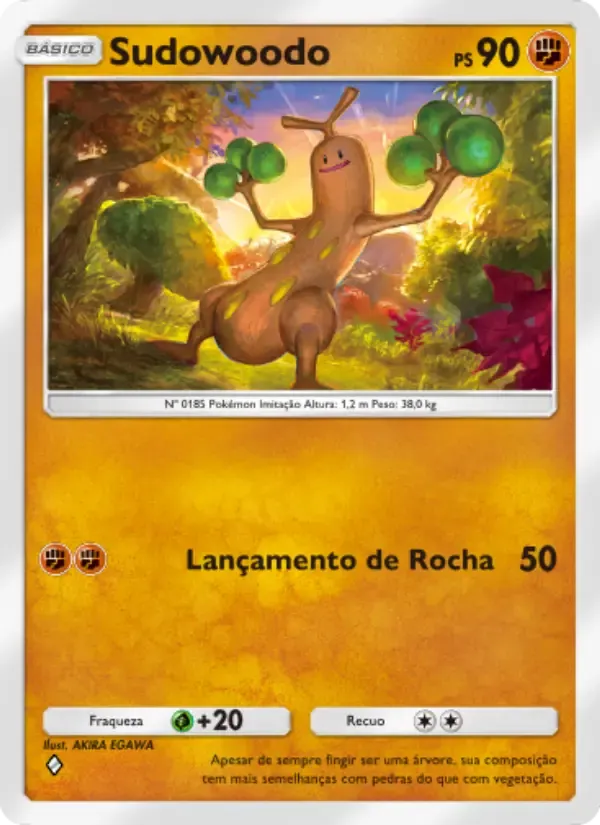 Sudowoodo card in Portuguese