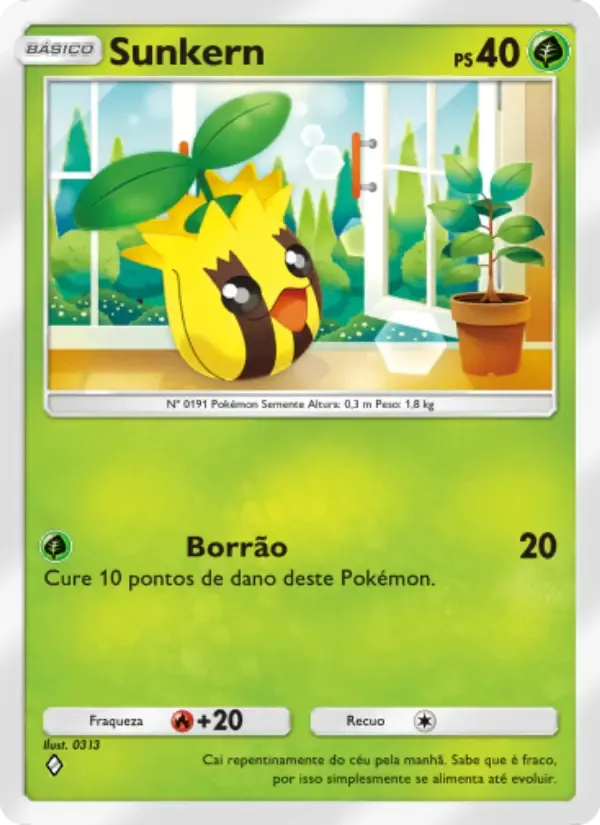 Sunkern card in Portuguese