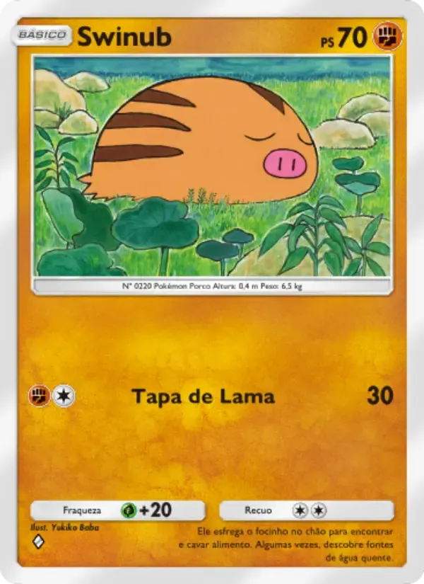 Swinub card in Portuguese