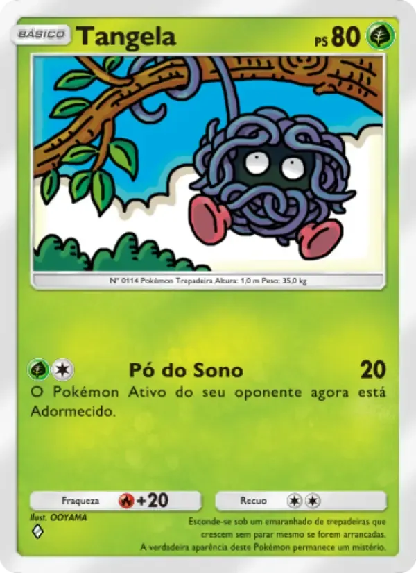 Tangela card in Portuguese