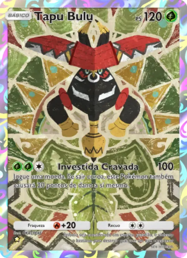 Tapu Bulu card in Portuguese