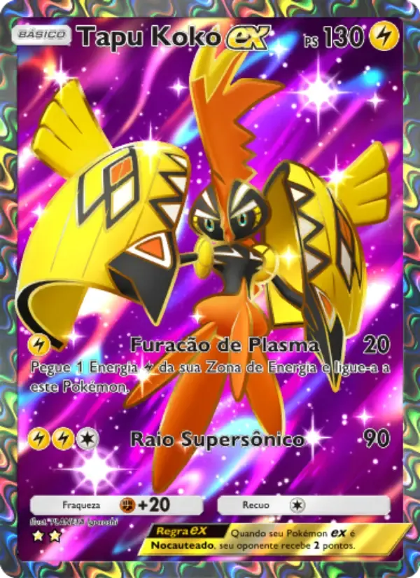 Carta de Tapu Koko ex em Português