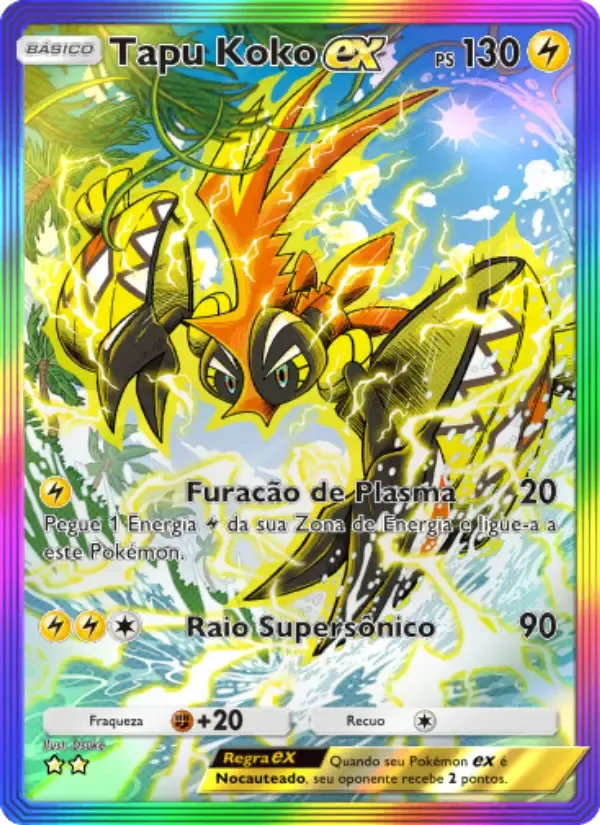 Tapu Koko ex card in Portuguese