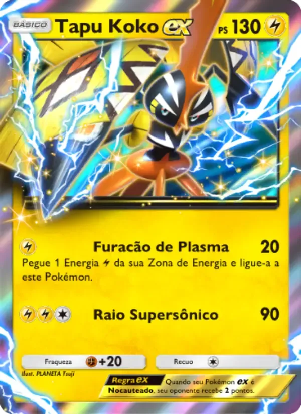 Tapu Koko ex card in Portuguese