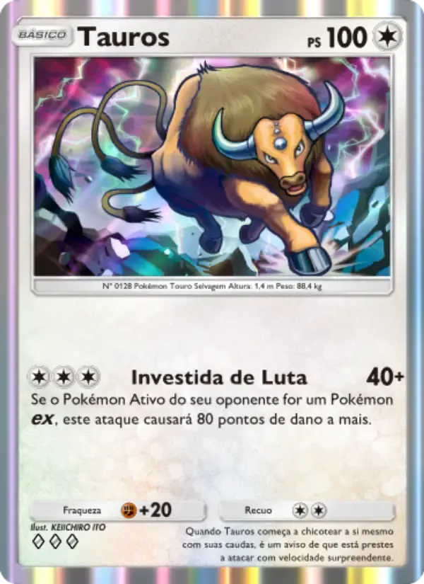 Tauros card in Portuguese