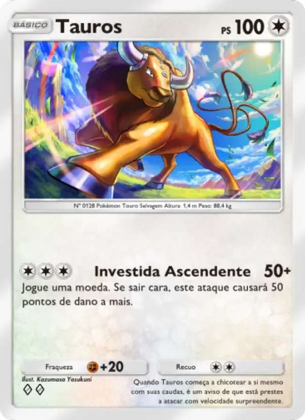 Tauros card in Portuguese