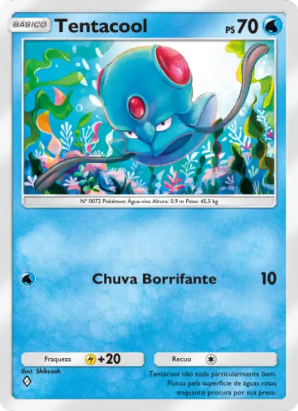 Tentacool-Karte auf Portugiesisch