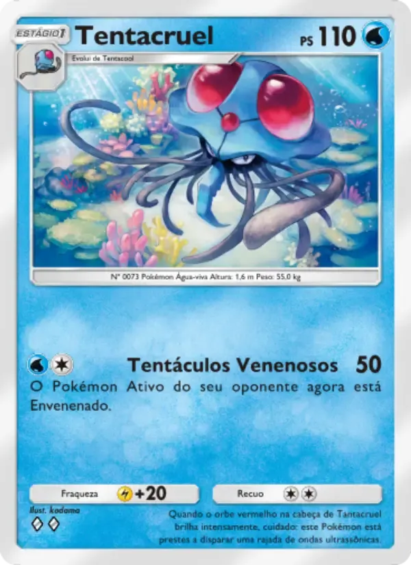 Tentacruel card in Portuguese