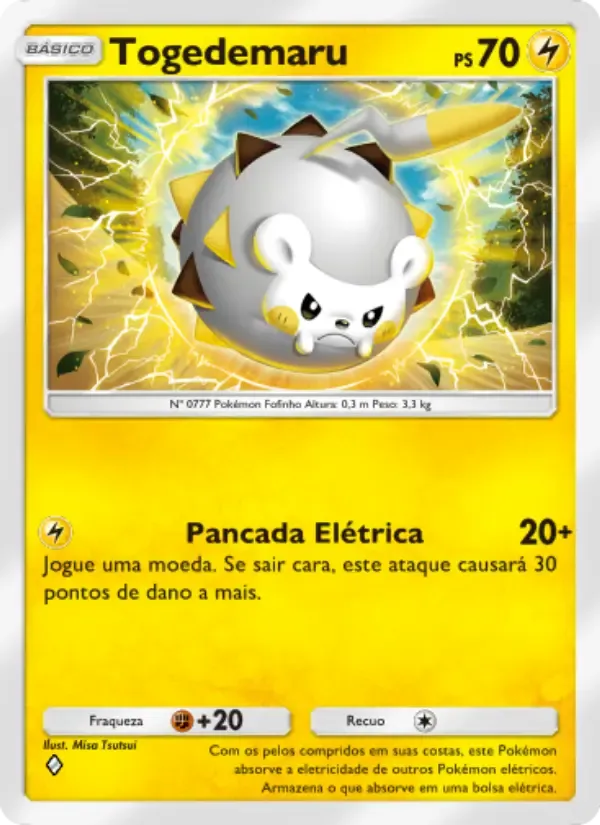 Togedemaru card in Portuguese
