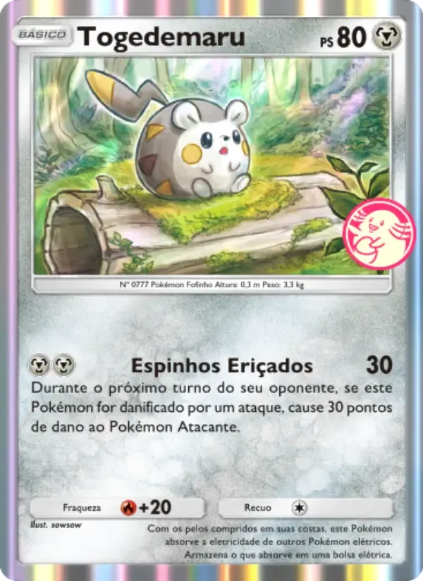 Togedemaru card in Portuguese