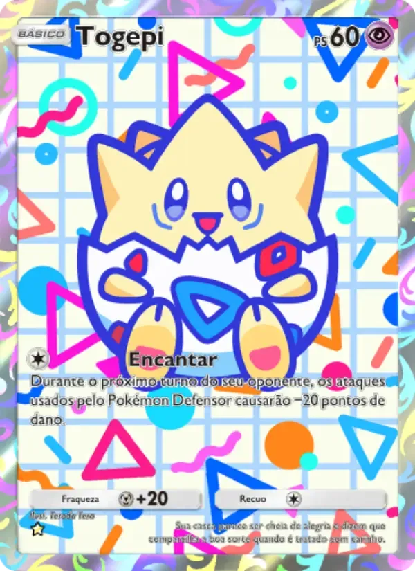 Togepi card in Portuguese