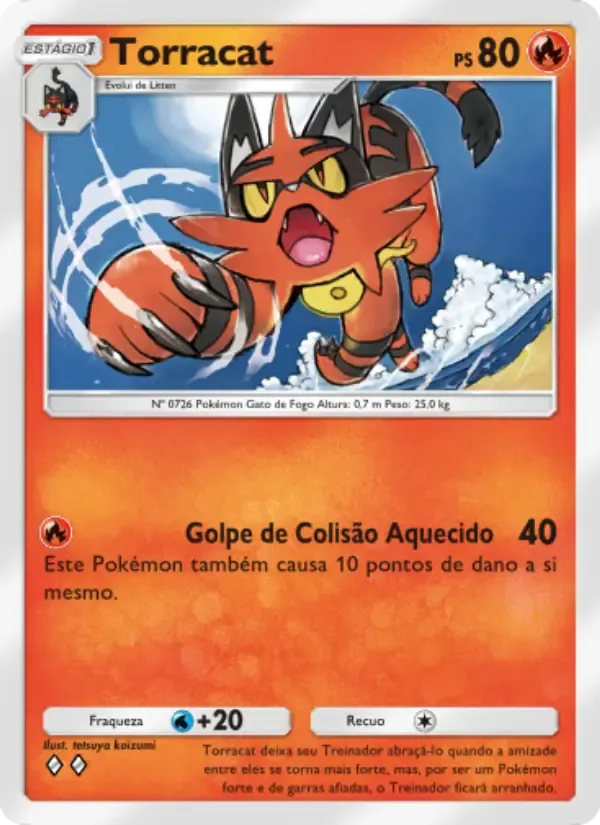 Torracat card in Portuguese