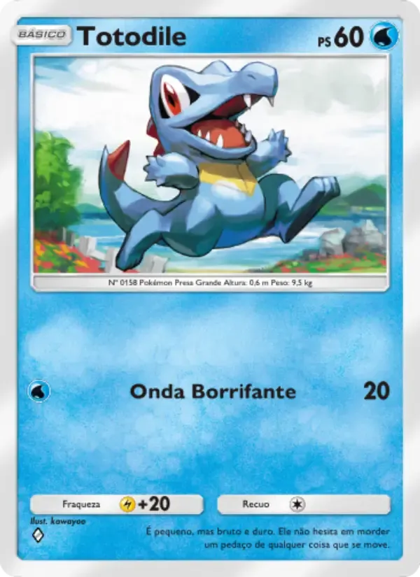 Totodile card in Portuguese