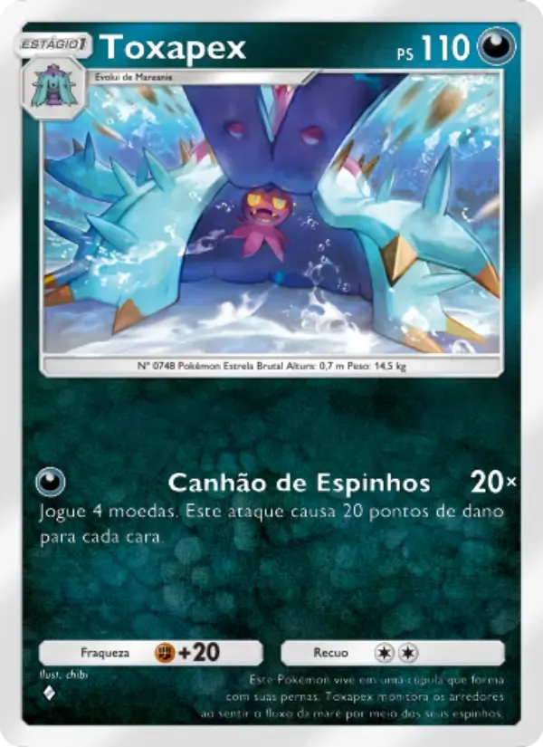 Toxapex card in Portuguese