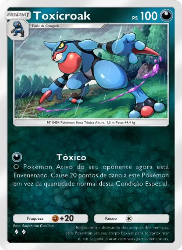 Toxicroak card in Portuguese