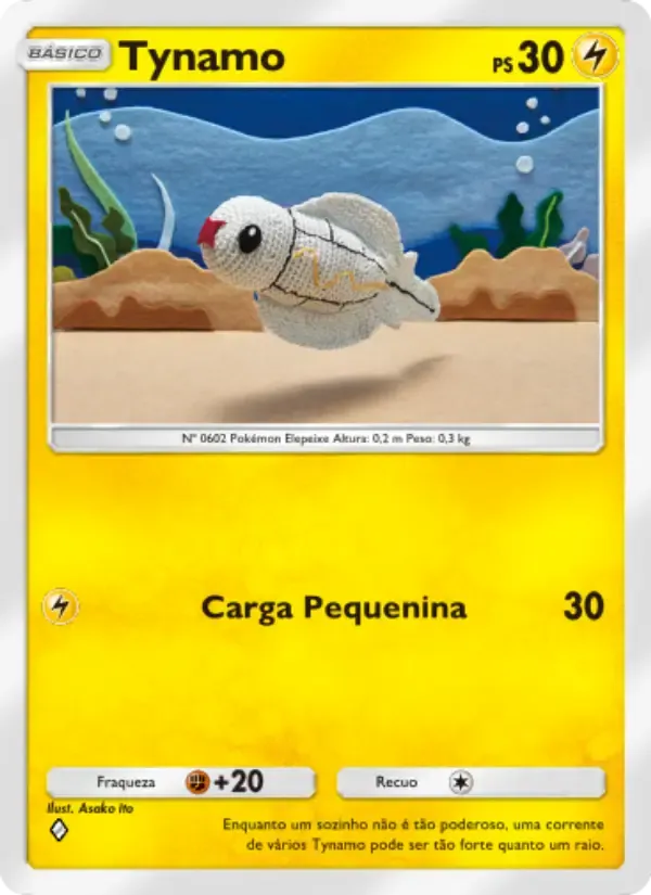 Tynamo card in Portuguese