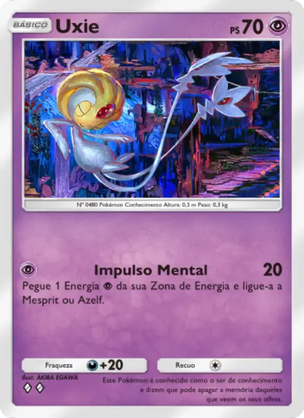 Uxie card in Portuguese