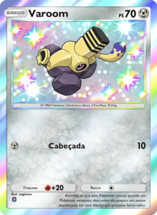 Varoom card in Portuguese