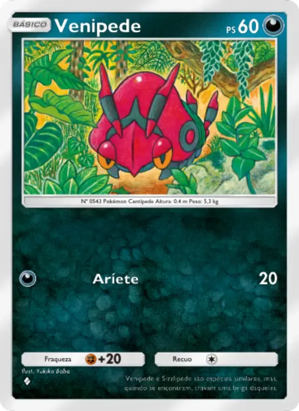 Venipede card in Portuguese