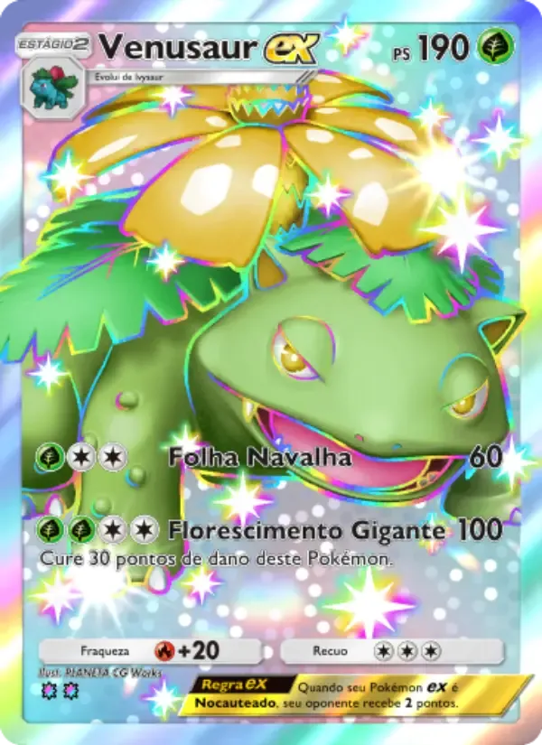 Venusaur ex card in Portuguese