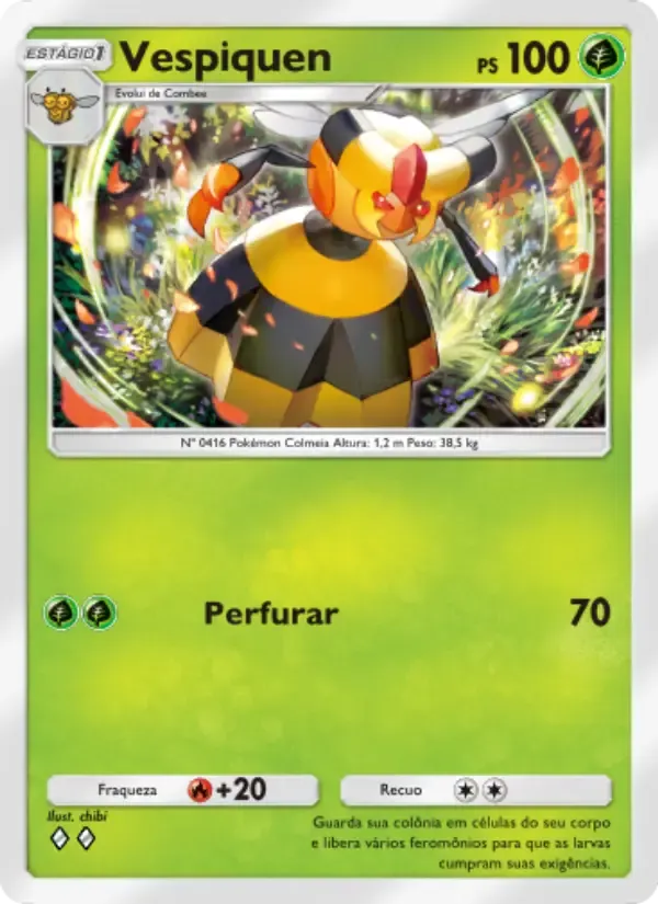 Vespiquen card in Portuguese