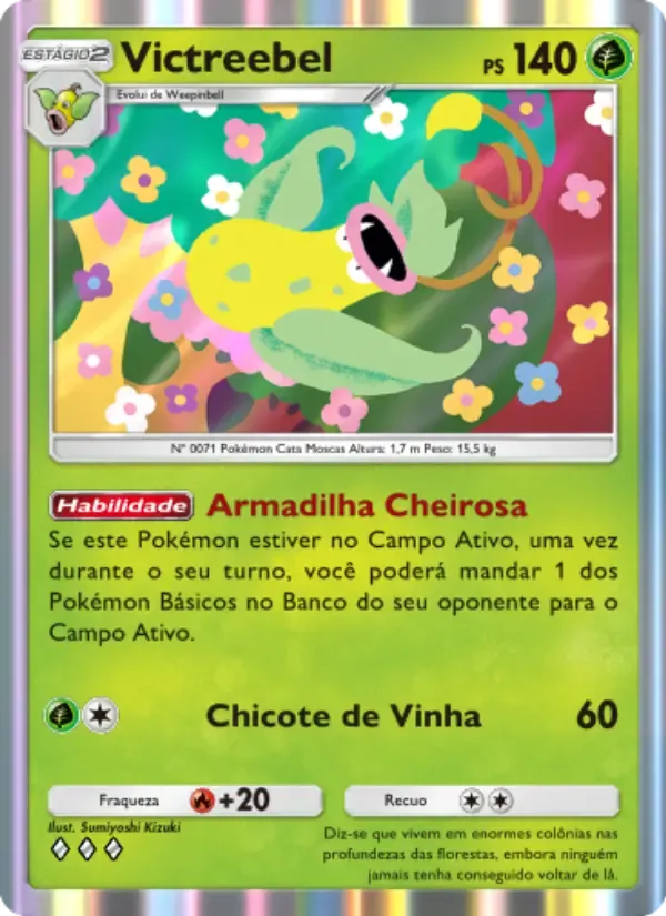 Victreebel card in Portuguese