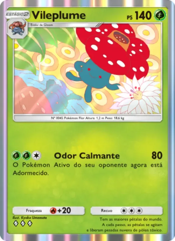 Vileplume card in Portuguese