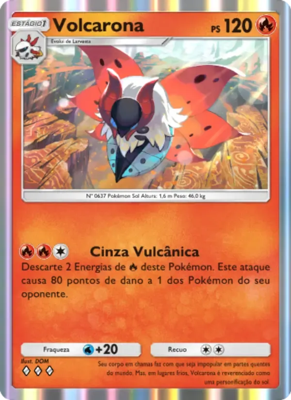 Volcarona card in Portuguese
