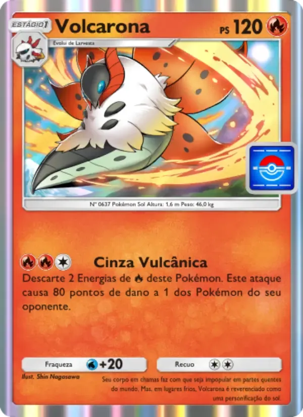 Volcarona card in Portuguese