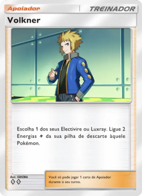 Volkner card in Portuguese