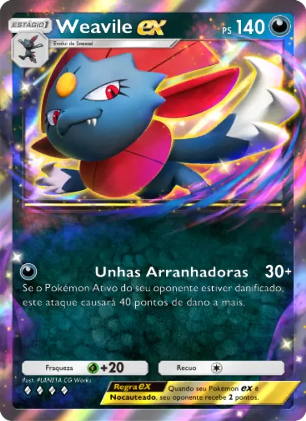 Weavile ex card in Portuguese