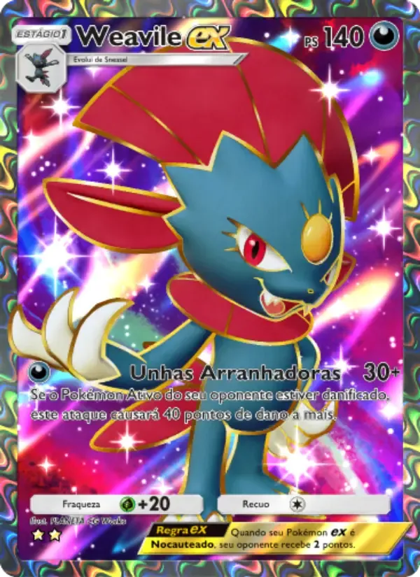 Weavile ex card in Portuguese