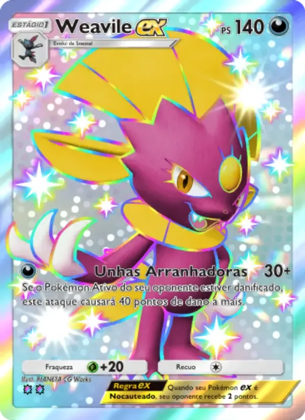 Weavile ex card in Portuguese