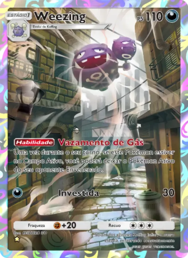 Weezing card in Portuguese